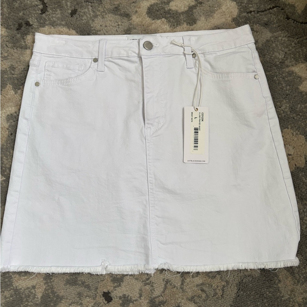 Just Black White Mini Skirt